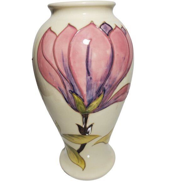 Vintage Moorcroft Magnolia Vase 10.5"– Walter Moorcroft ✨ - Picture 10 of 10